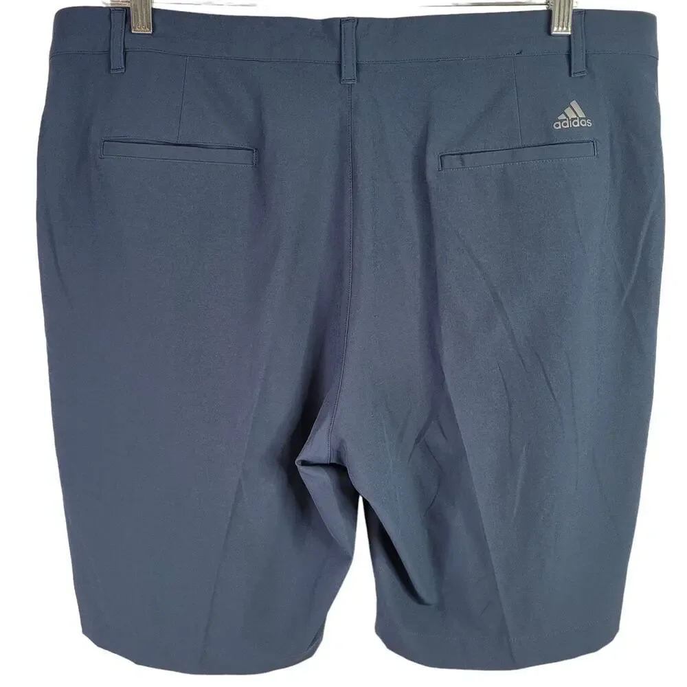 Adidas Shorts Mens 40 Dusty Blue Climalite Regular Golf Lightweight Flat Front